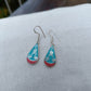 Nepalese Tear Drop In Lay Detailed Earrings.