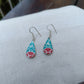 Nepalese Tear Drop In Lay Detailed Earrings.