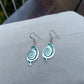 Nepalese Turquoise Spiral Shell In Lay Earrings