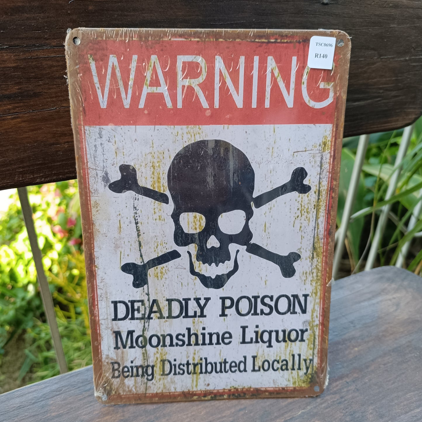 Metal Wall Art Decor Signs - Warning Deadly Poison Moonshine Liquid