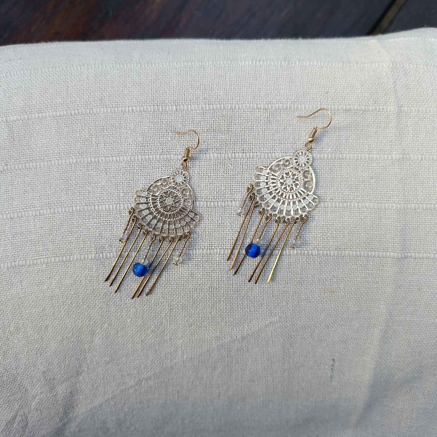 Detailed Mandala Brass Earrings