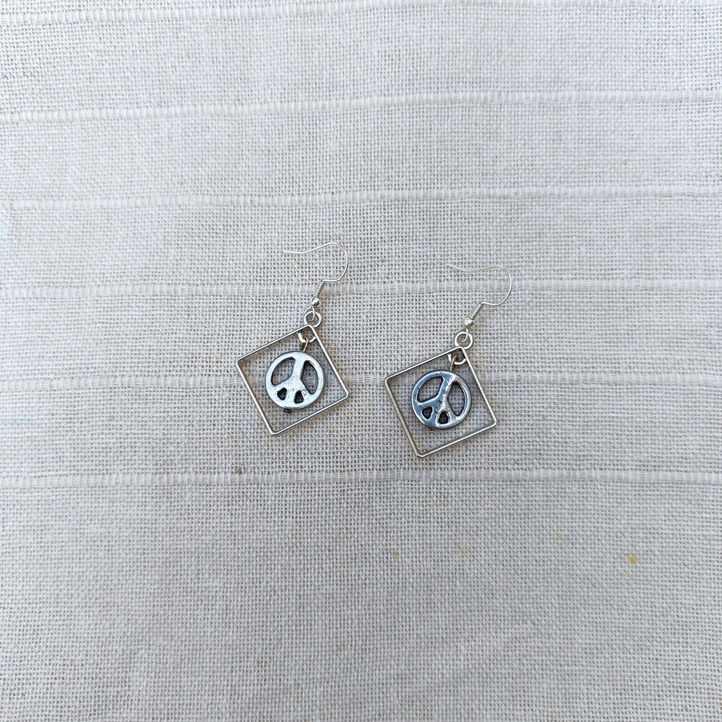 Peace Sign Dangle Earrings