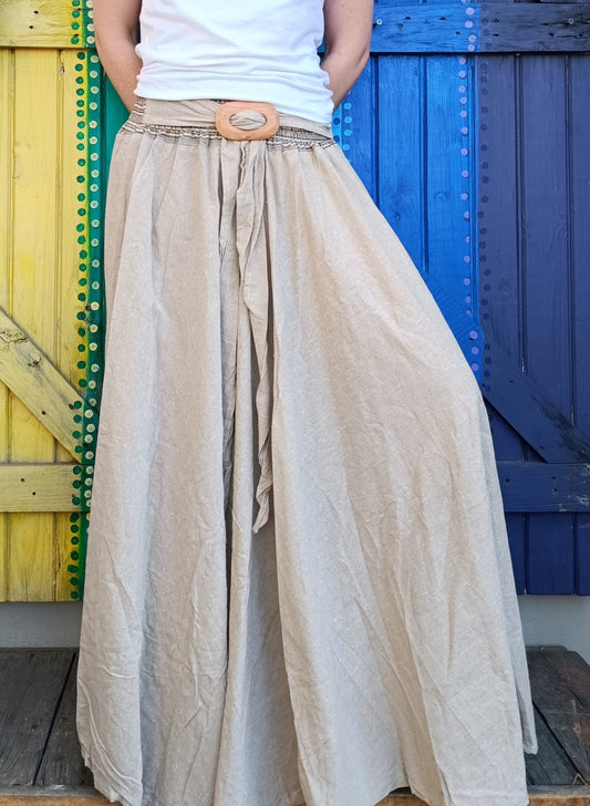 Hippie Boho Elasticated Flared Cotton Skirt