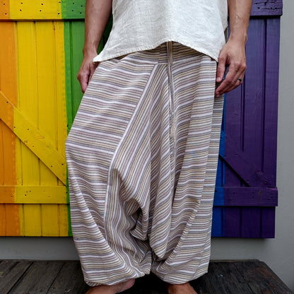 Cotton Hippie Pants Dharke Striped Afghan Style Drawstring