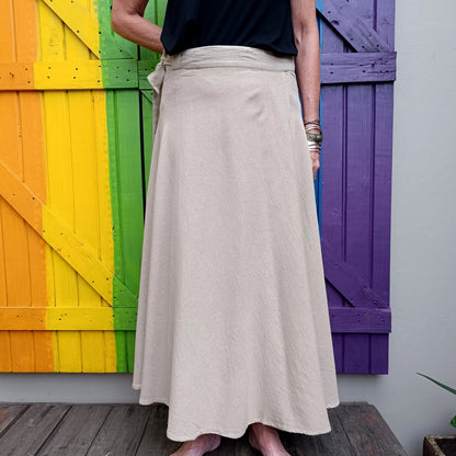 Woman's Plain Khaddar Wrap Skirt One Size