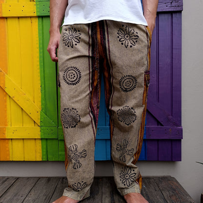 Cotton Hippie Men's Pants Shayma Acid Washed Long Pants