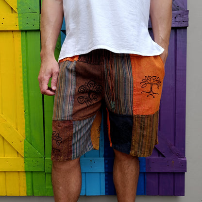 Cotton Hippie Men's Shorts Patchwork Dharke Khaddar Shorts