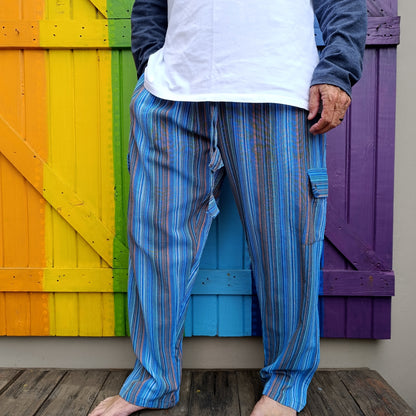 Cotton Hippie Men's Long Pants Dharke Striped Drawstring