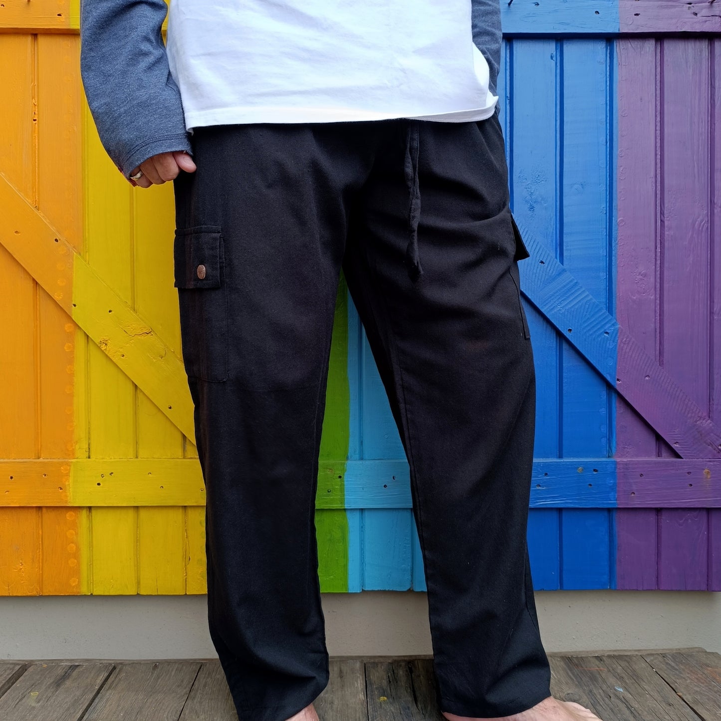 Cotton Men's Pants Khaddar Plain Long Pants