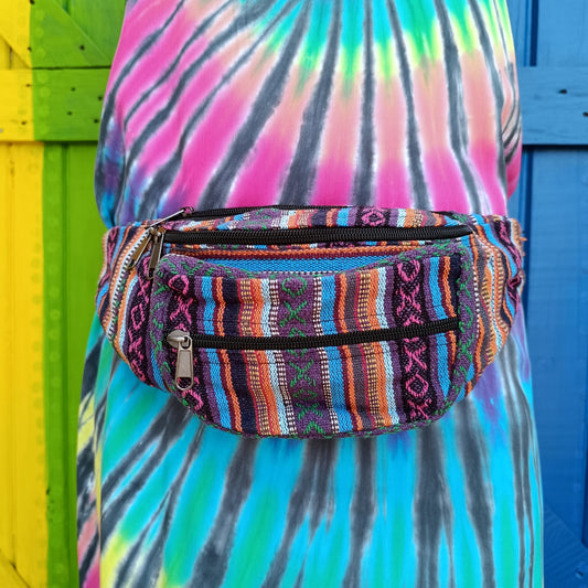 Funky Unisex Gheri Cotton Money Belts Moon bag Crossbody Bag