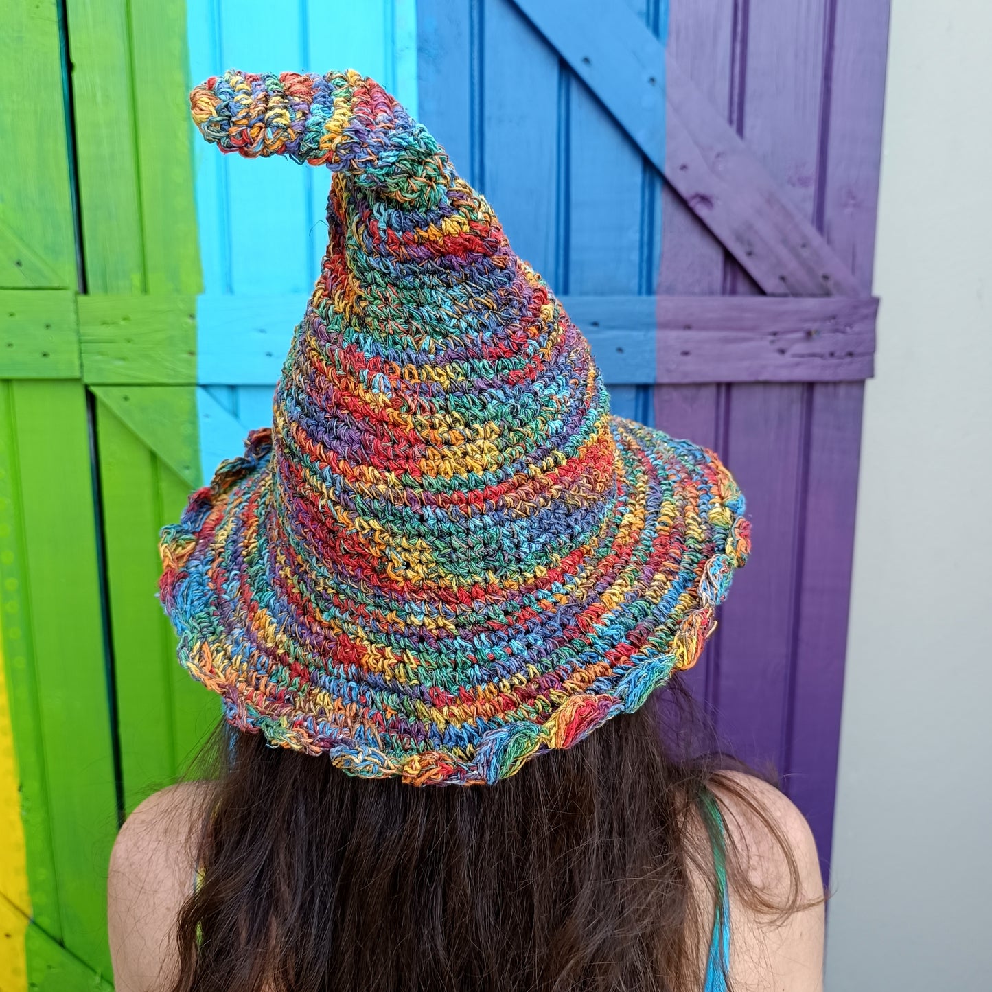 Various Hemp and Cotton Mix Unisex Funky Hippie Pixie Witch Pointed Hats