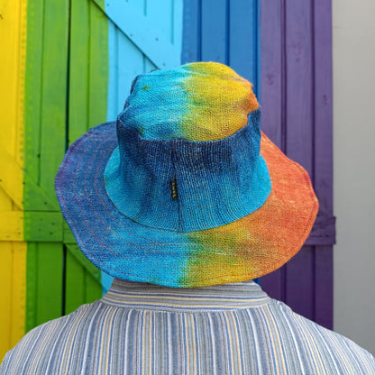 Various Colourful Funky Hippie Rainbow Hemp Wired Hats