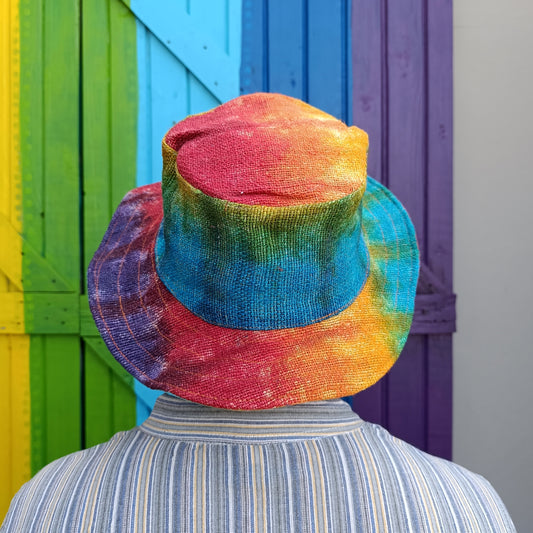 Various Colourful Funky Hippie Rainbow Hemp Wired Hats