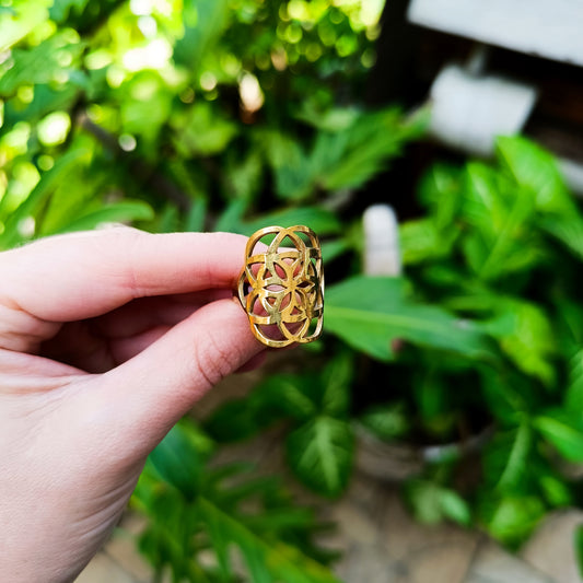 Brass Mandala Ring