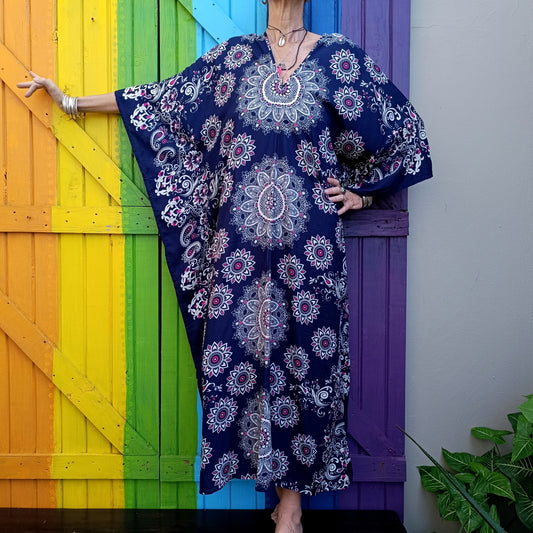 Thai Rayon V-Neck Kaftans One Size