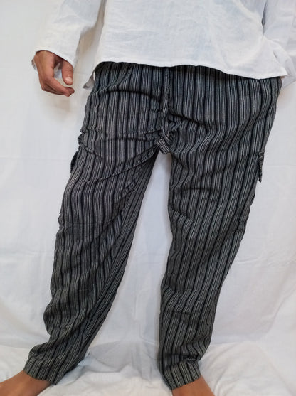 Cotton Hippie Men's Long Pants Dharke Striped Drawstring