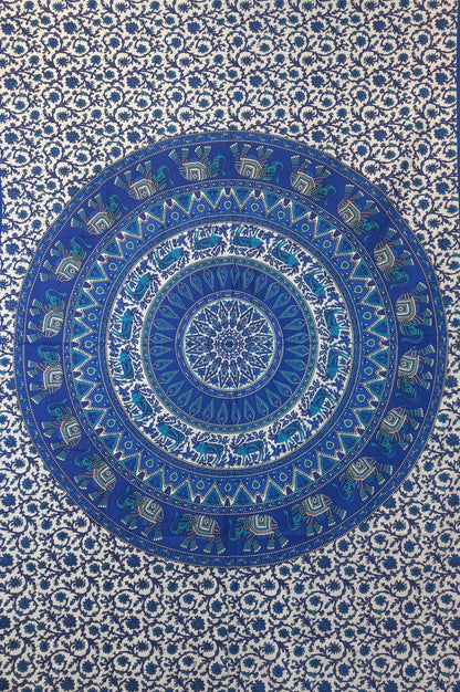 Colourful Boho Hippie Mandala Cotton Tapestries Wall Hanging