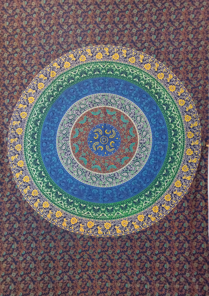 Colourful Boho Hippie Mandala Cotton Tapestries Wall Hanging