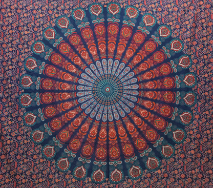 Colourful Boho Hippie Mandala Cotton Tapestries Wall Hanging