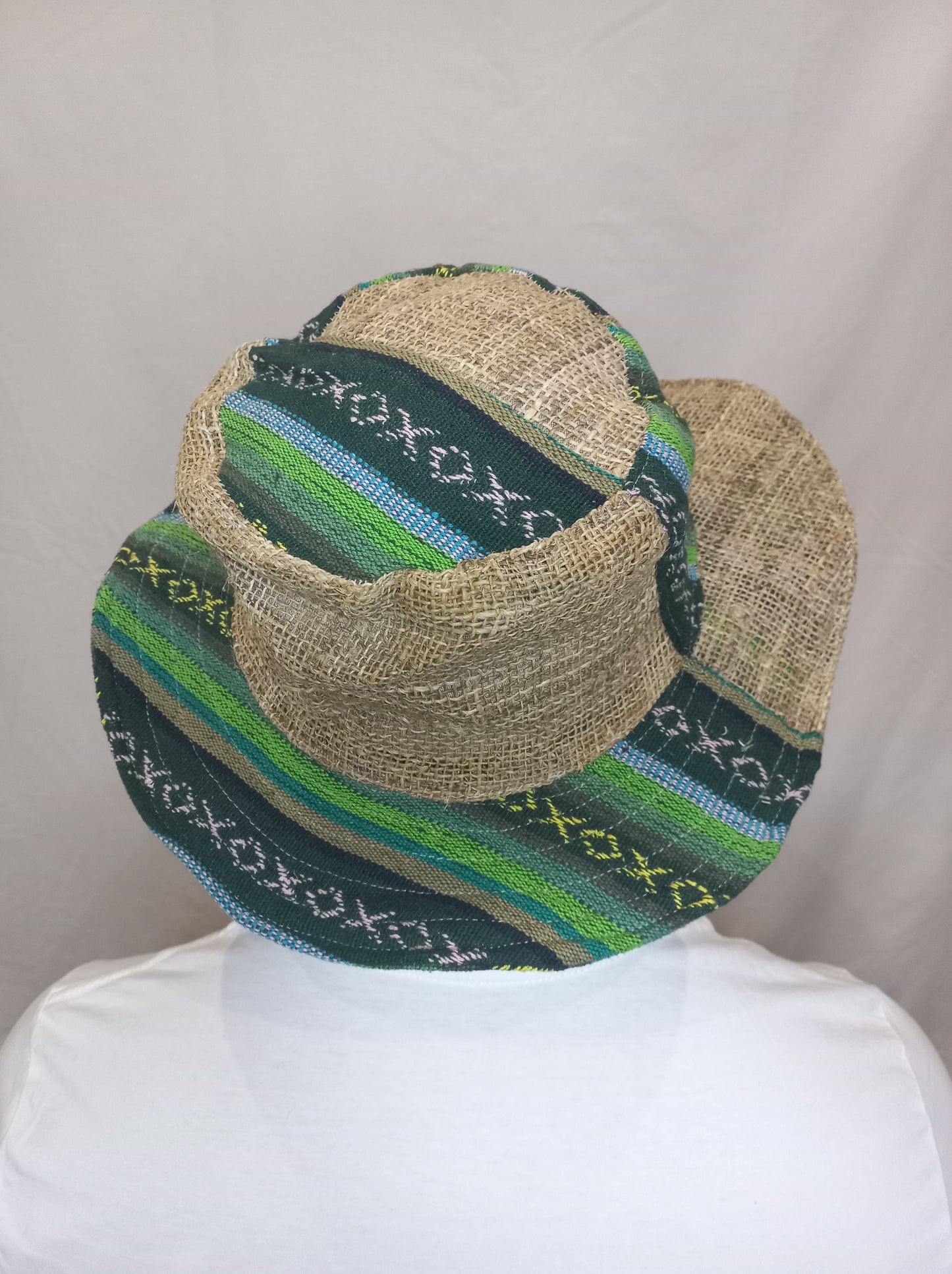 Funky Hippie Cotton Hemp Mix Patch Hats Smooth Wired Edge