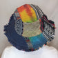 Funky Cotton Hemp Mix Patch Hats with Frayed Wired Edge