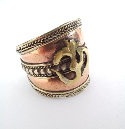 Copper Om Ring Adjustable