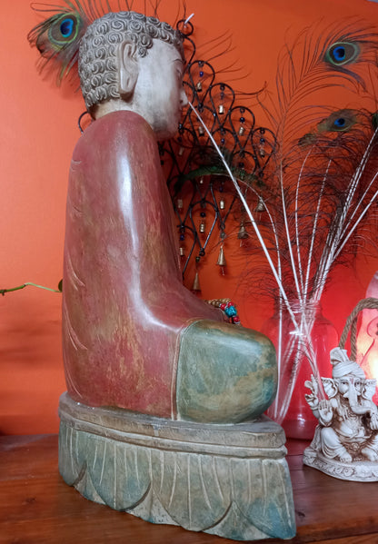 Bali Buddha Statue Wooden Hand Carved