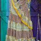 Silk Wrap Flared Mexican Skirts