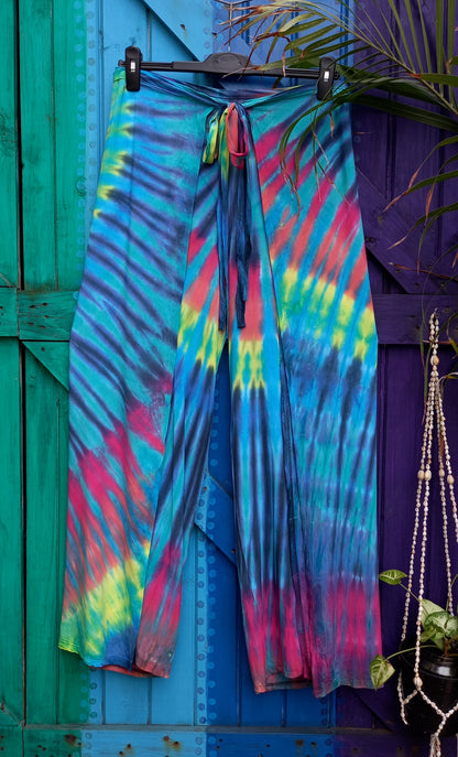 Rayon Ladies Hippie Tie Dye Wrap Around Pants