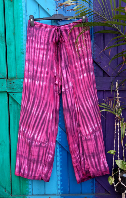 Rayon Ladies Hippie Tie Dye Wrap Around Pants