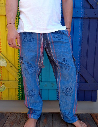 Cotton Hippie Men's Pants Shayma Acid Washed Long Pants