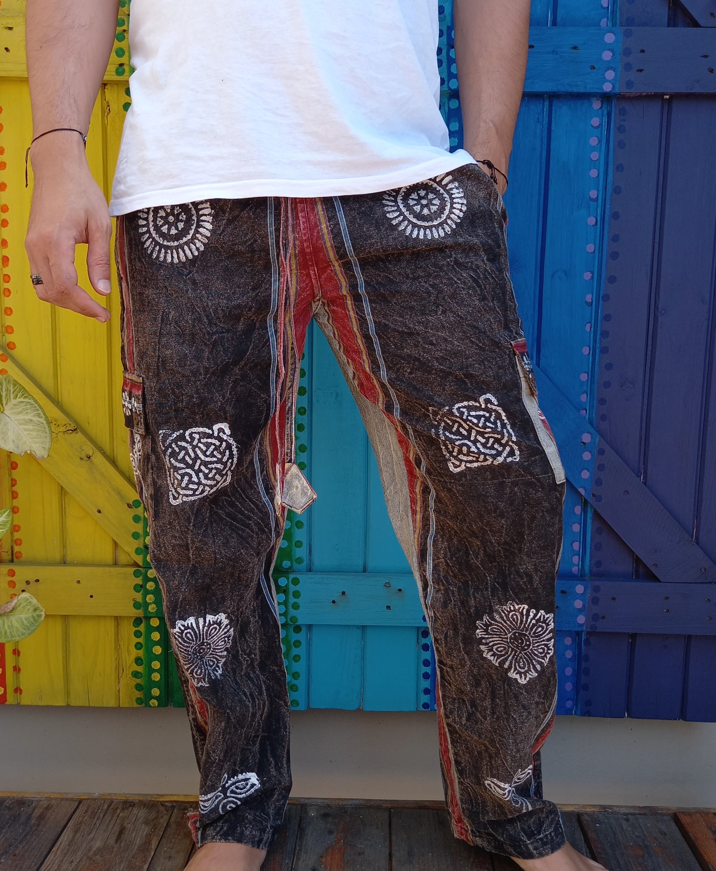 Buy DARK BLUE HAREM Pants Flowy Boho Yoga Pants Hippie Online in India -  Etsy