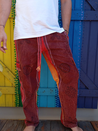 Cotton Hippie Men's Pants Shayma Acid Washed Long Pants