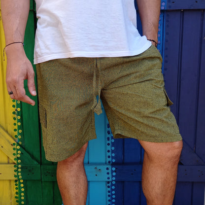 Cotton Hippie Men's Khaddar Plain Shorts