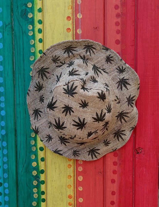 Hemp Marijuana Printed Wired Edge Hats