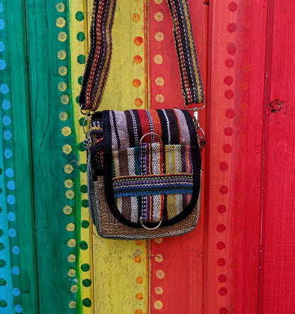 Funky Hemp and Cotton Passport Shoulder Crossbody Bags