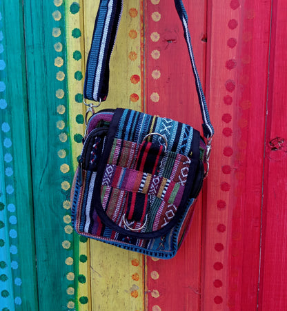 Funky Hemp and Cotton Passport Shoulder Crossbody Bags