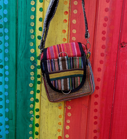 Funky Hemp and Cotton Passport Shoulder Crossbody Bags